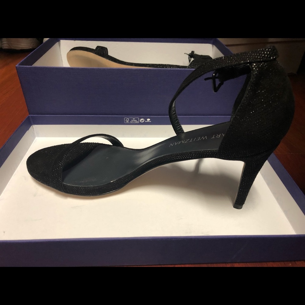 Stuart Weitzman New Black Strappy Shoe Size 10.